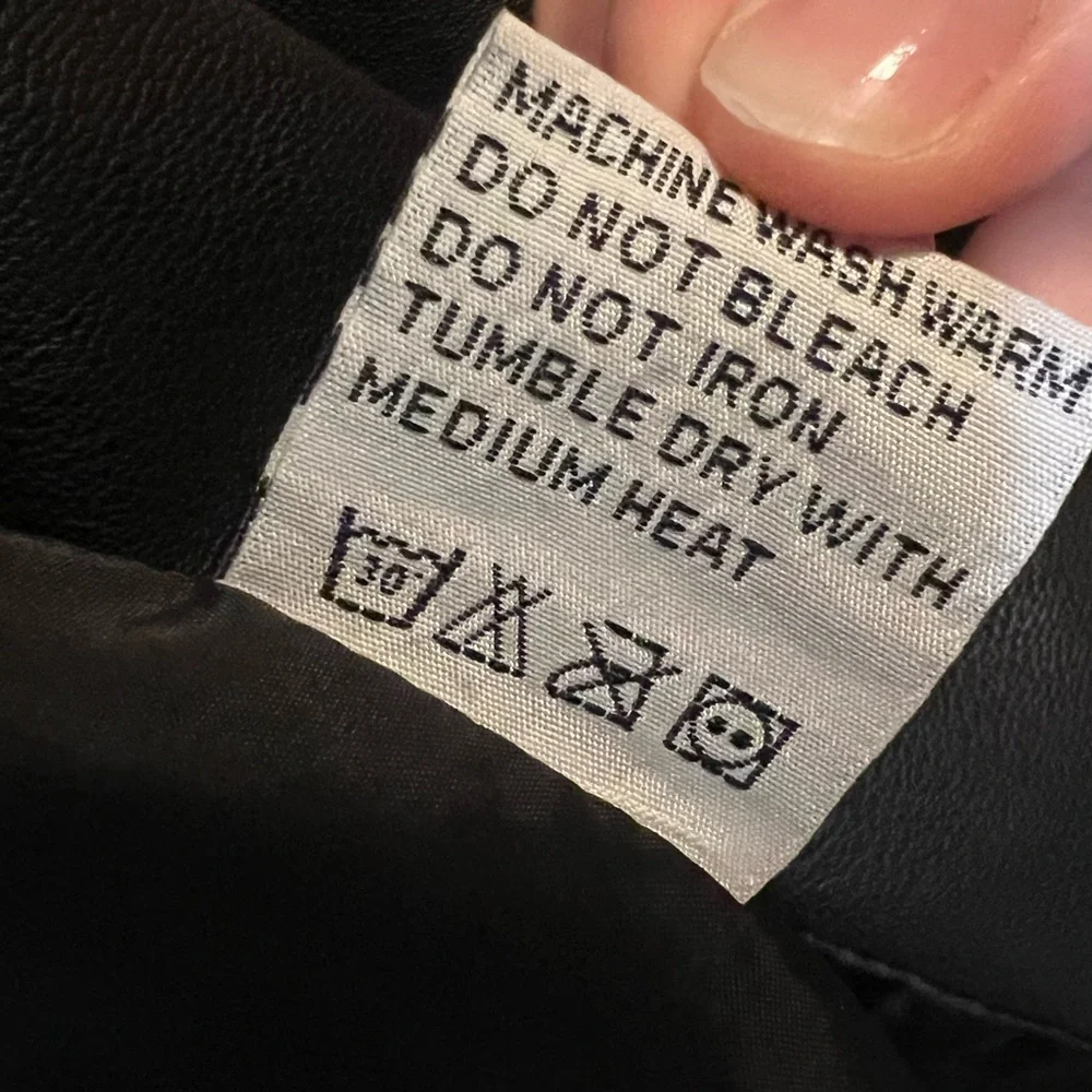 Cielo Basic - Black Faux Leather Biker Jacket - Picture 6 of 6